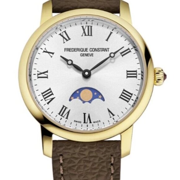 Frederique Constant Women's Classic Moon Phase Quartz Watch 30MM FC-206RS1S5 - Picture 1 of 5